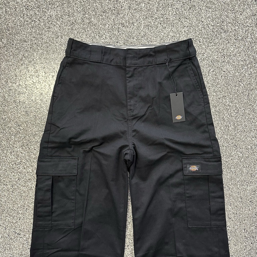 Dickies Twill Cropped Cargo Pants Womens 6R 26" Inseam Black Regular High Rise - Picture 3 of 9